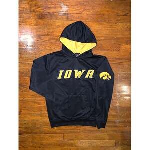 Iowa Hawkeyes Hoodie Small Black Gold Stadium Athletics NCAA Pullover